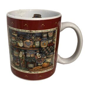 Lang & Wise Mug Virginia's Preserves Collector Coffee Cup By Susan Winget 1997